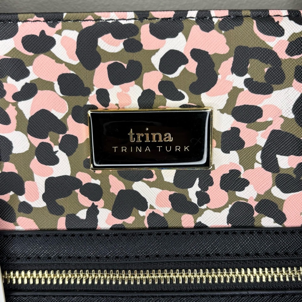 Trina Turk | Leopard Crossbody Tote, Pink Leopard NWT - Picture 3 of 15